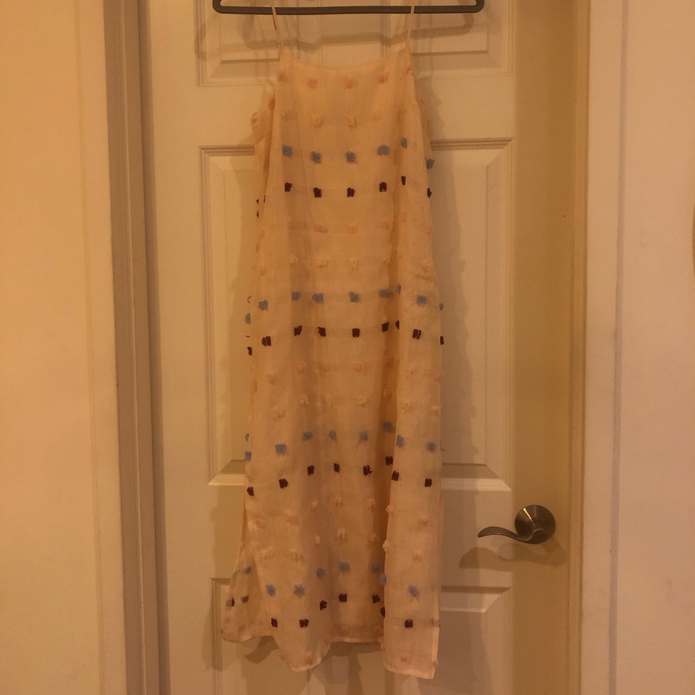 English Factory Cream Colored Midi Dress